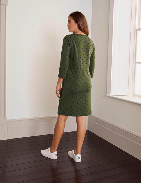 Hannah Sweatshirt-Kleid - Oregano, Verstreute Tupfen Hannah Sweatshirt-Kleid - Oregano, Verstreute Tupfen
