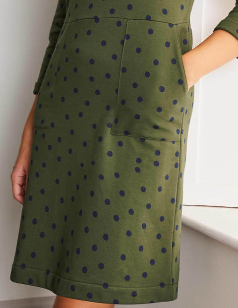 Hannah Sweatshirt-Kleid - Oregano, Verstreute Tupfen Hannah Sweatshirt-Kleid - Oregano, Verstreute Tupfen