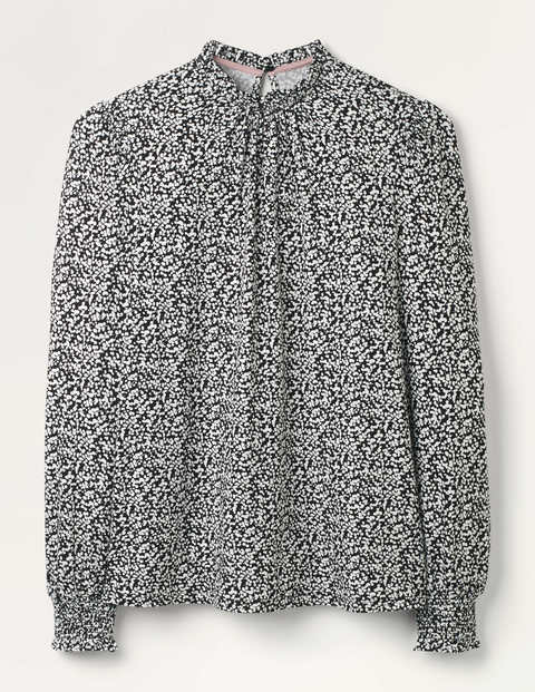 Victoria Jersey Top - Black/Ivory, Budding Vine Victoria Jersey Top - Black/Ivory, Budding Vine