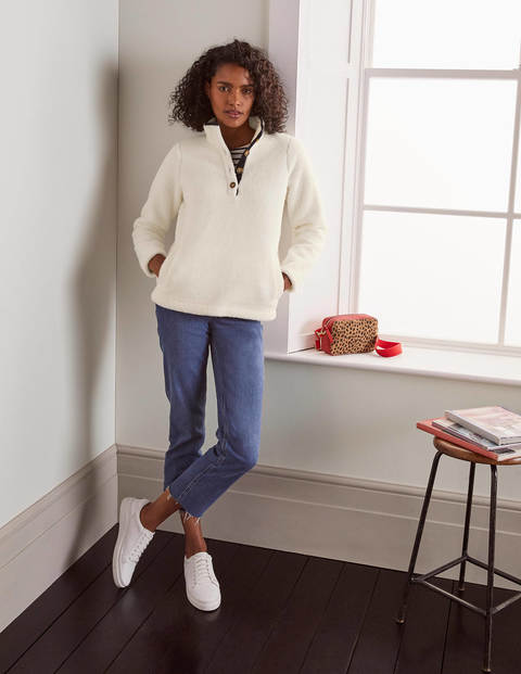 Pull Martha duveteux - Ivoire/bleu marine Pull Martha duveteux - Ivoire/bleu marine