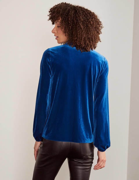 Nancy Velvet Top - Blue Depths Nancy Velvet Top - Blue Depths