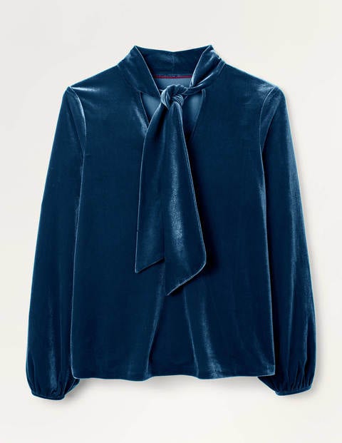 Nancy Velvet Top - Blue Depths Nancy Velvet Top - Blue Depths