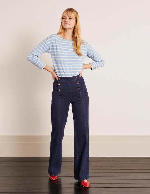 Rosie Jersey Top - Frosted Blue/Ivory Rosie Jersey Top - Frosted Blue/Ivory