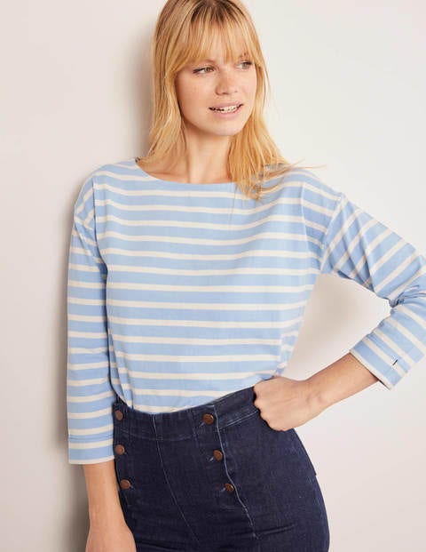 Rosie Jersey Top - Frosted Blue/Ivory Rosie Jersey Top - Frosted Blue/Ivory
