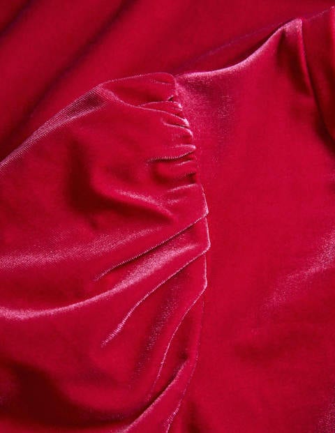 Maddie Velvet Puff Sleeve Top - Pink Flambe Maddie Velvet Puff Sleeve Top - Pink Flambe