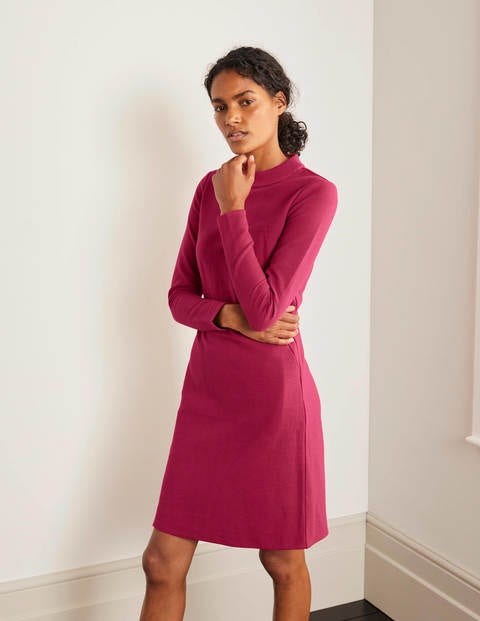 Henrietta Ottoman-Kleid - Warmes Cranberry-Rot Henrietta Ottoman-Kleid - Warmes Cranberry-Rot