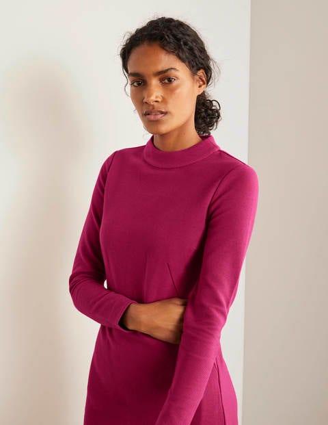 Henrietta Ottoman-Kleid - Warmes Cranberry-Rot Henrietta Ottoman-Kleid - Warmes Cranberry-Rot