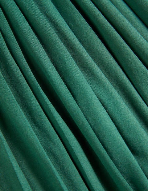 Catherine Plisseekleid aus Jersey - Waldgrün Catherine Plisseekleid aus Jersey - Waldgrün