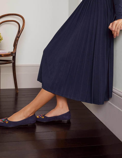 Catherine Plisseekleid aus Jersey - Navy Catherine Plisseekleid aus Jersey - Navy