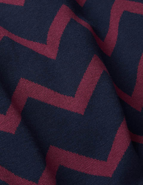 Annie Jacquard Dress - Navy Ruby Ring, Chevron Mono Annie Jacquard Dress - Navy Ruby Ring, Chevron Mono