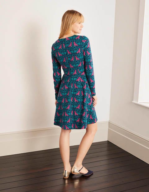 Annie Jacquard Dress - Navy Wild Meadow, Love Finch Annie Jacquard Dress - Navy Wild Meadow, Love Finch