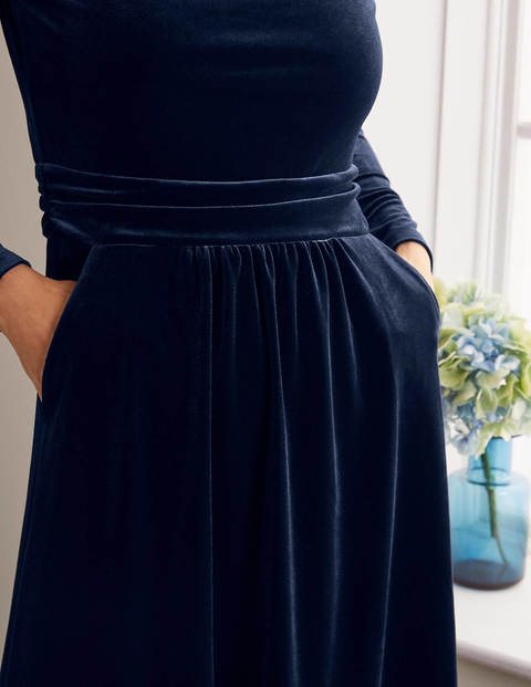 Abigail Velvet Dress - Navy Abigail Velvet Dress - Navy