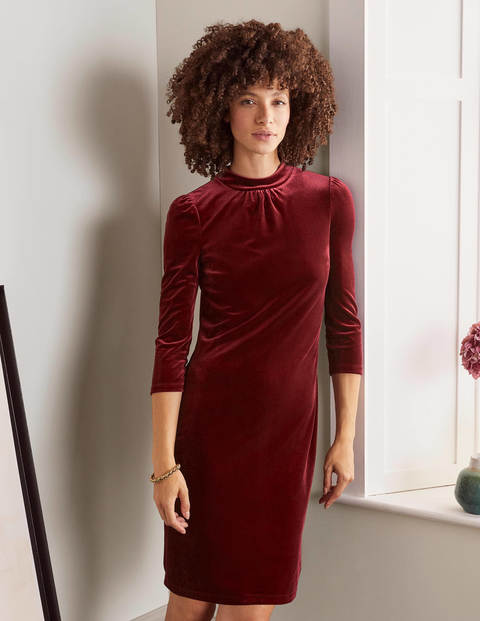 Livia Velvet Shift Dress - Ruby Ring Livia Velvet Shift Dress - Ruby Ring
