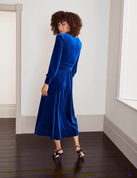 Rita Velvet Midi Dress - Blue Depths Rita Velvet Midi Dress - Blue Depths