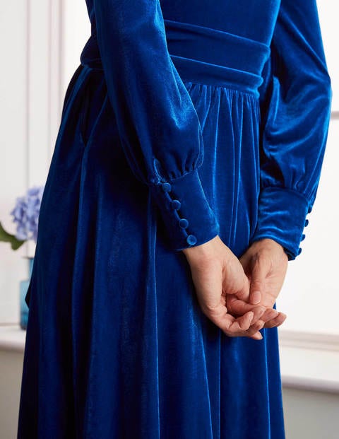 Rita Velvet Midi Dress - Blue Depths Rita Velvet Midi Dress - Blue Depths
