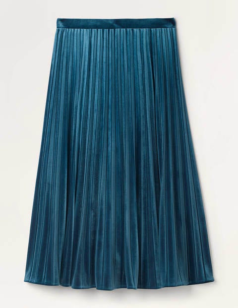 Roberta Velvet Skirt - Rich Teal Roberta Velvet Skirt - Rich Teal