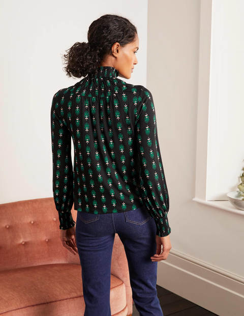 Celia Jersey Top - Black, Confetti Stamp Celia Jersey Top - Black, Confetti Stamp