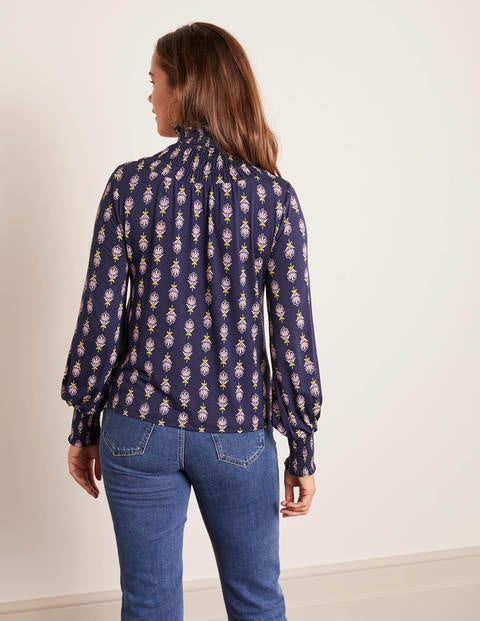 Celia Jersey Top - Navy, Confetti Stamp Celia Jersey Top - Navy, Confetti Stamp