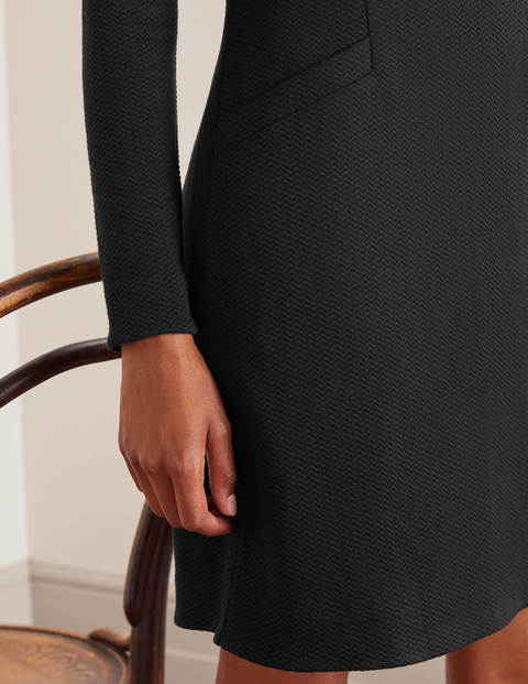 Ingrid Jacquard Shift Dress - Black Ingrid Jacquard Shift Dress - Black
