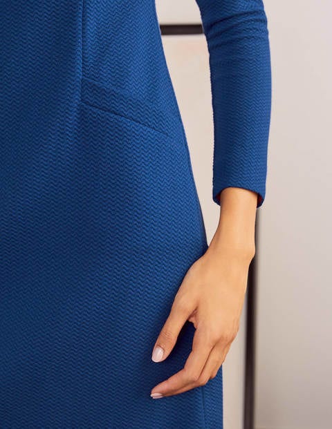Ingrid Jacquard-Etuikleid - Tiefblau Ingrid Jacquard-Etuikleid - Tiefblau
