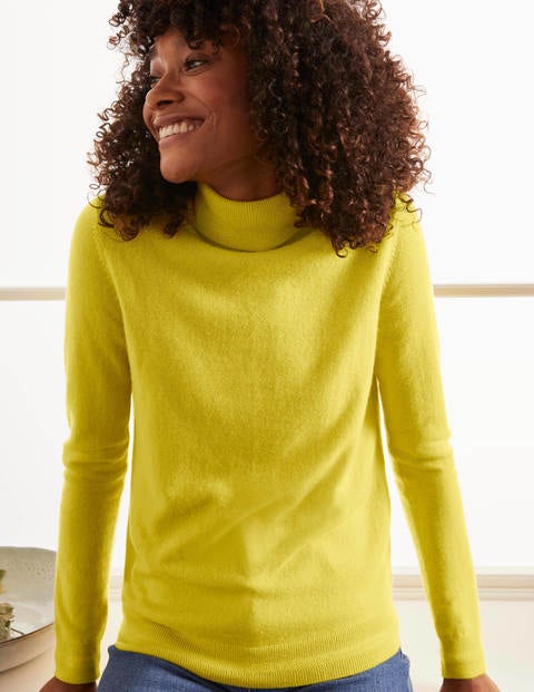 Kaschmir-Rollkragenpullover - Kanariengelb Kaschmir-Rollkragenpullover - Kanariengelb