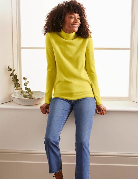 Kaschmir-Rollkragenpullover - Kanariengelb Kaschmir-Rollkragenpullover - Kanariengelb