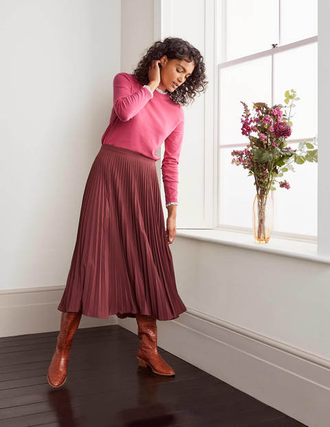Lincoln Cotton Frill Jumper - Bright Camellia Lincoln Cotton Frill Jumper - Bright Camellia