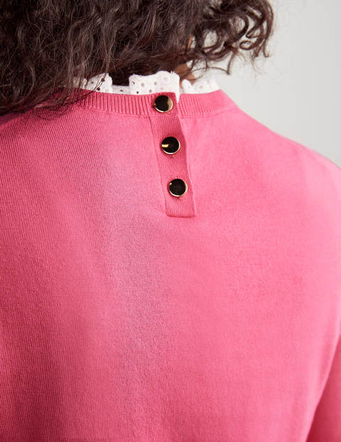Lincoln Cotton Frill Jumper - Bright Camellia Lincoln Cotton Frill Jumper - Bright Camellia