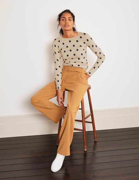 Eldon Cotton Jumper - Chinchilla, Linear Spot Eldon Cotton Jumper - Chinchilla, Linear Spot