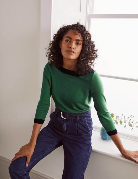Gloucester Cotton Jumper - Sage Green Gloucester Cotton Jumper - Sage Green