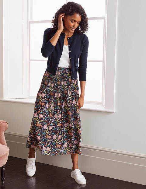 Eldon Cotton Crop Cardigan - Navy Eldon Cotton Crop Cardigan - Navy