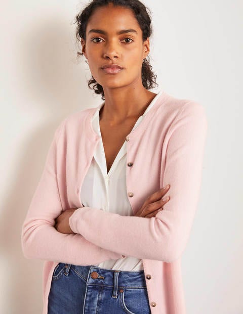 Cashmere Crew Cardigan - Milkshake Cashmere Crew Cardigan - Milkshake