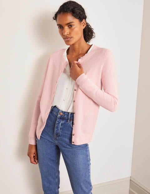 Cashmere Crew Cardigan - Milkshake Cashmere Crew Cardigan - Milkshake