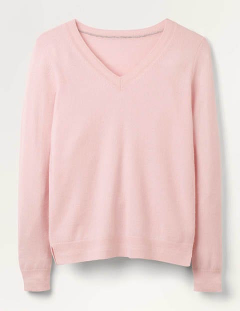 Cashmere V-neck Sweater - Milkshake Cashmere V-neck Sweater - Milkshake
