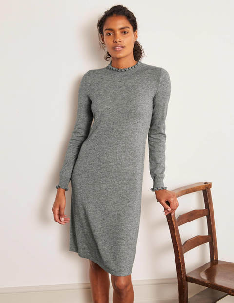 Lara Strickkleid - Dunkelgrau Melange Lara Strickkleid - Dunkelgrau Melange