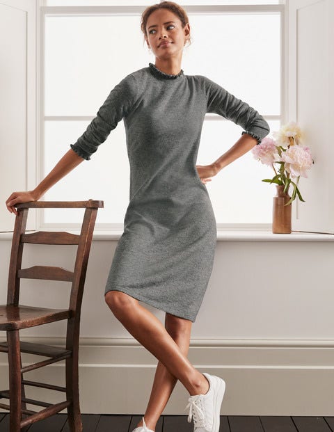 Lara Knitted Dress - Dark Grey Melange Lara Knitted Dress - Dark Grey Melange