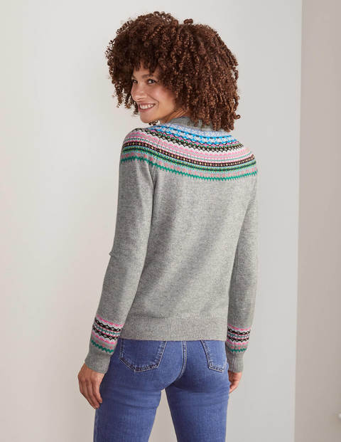 Aberdeen Fair Isle Sweater - Grey Melange Aberdeen Fair Isle Sweater - Grey Melange