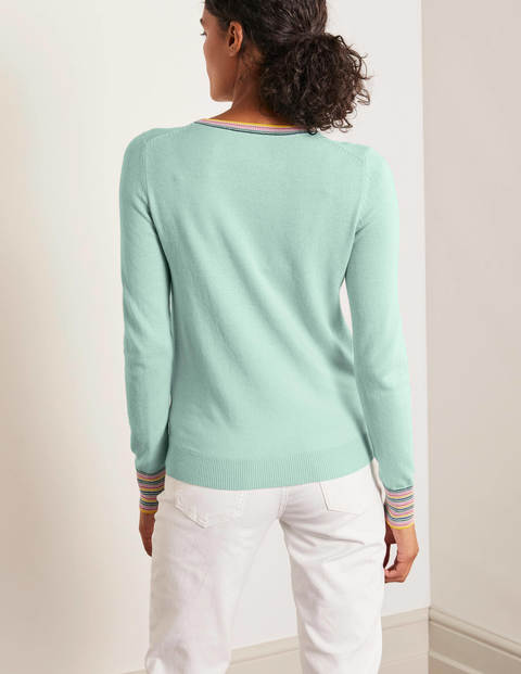 Marlborough Henley Jumper - Cut Glass Blue Marlborough Henley Jumper - Cut Glass Blue