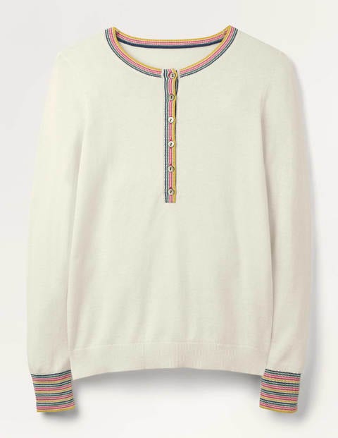 Marlborough Henley Jumper - Ivory Marlborough Henley Jumper - Ivory