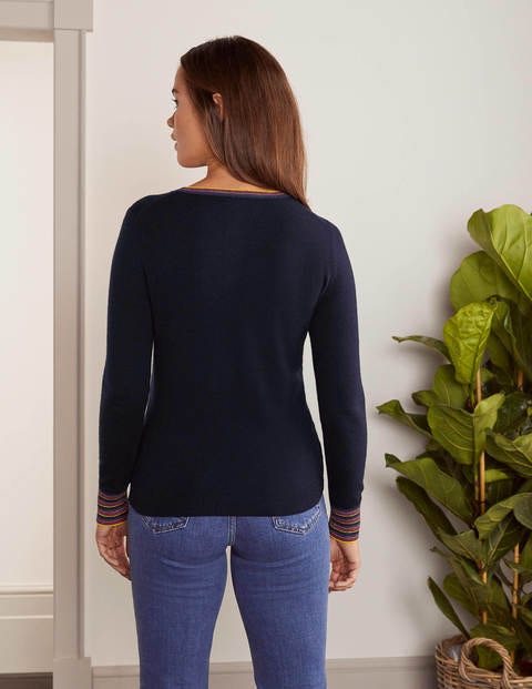 Marlborough Henley Jumper - Navy Marlborough Henley Jumper - Navy