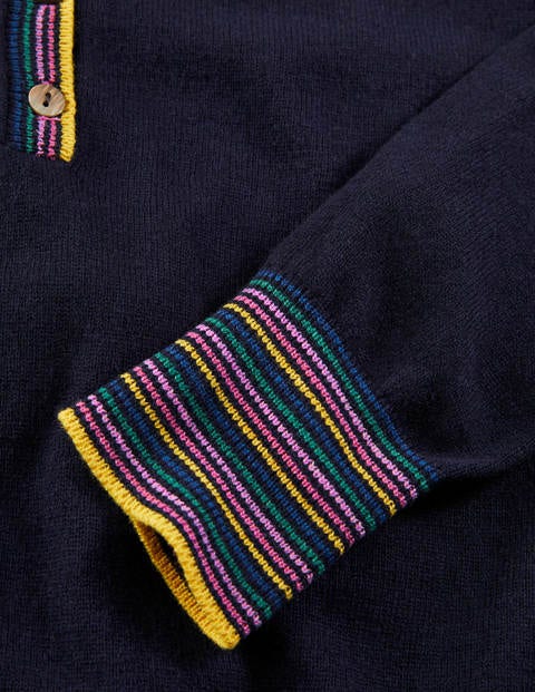 Marlborough Henley Jumper - Navy Marlborough Henley Jumper - Navy