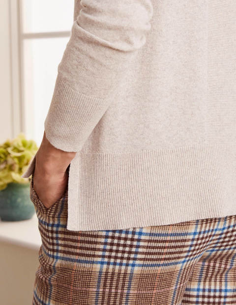 Chaldon Stitch Detail Jumper - Chinchilla Melange Chaldon Stitch Detail Jumper - Chinchilla Melange