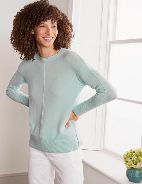 Derby Lockerer Kaschmirpullover - Glasblau Derby Lockerer Kaschmirpullover - Glasblau