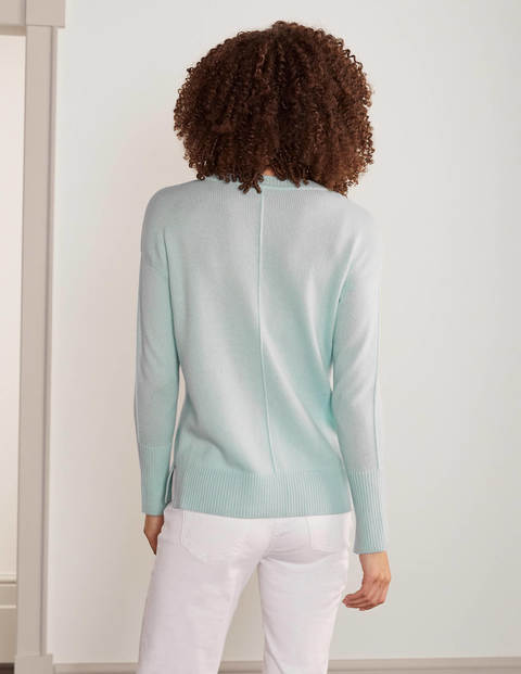 Derby Lockerer Kaschmirpullover - Glasblau Derby Lockerer Kaschmirpullover - Glasblau