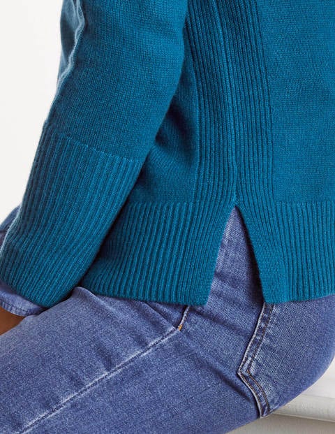 Derby Lockerer Kaschmirpullover - Sattes Petrol Derby Lockerer Kaschmirpullover - Sattes Petrol