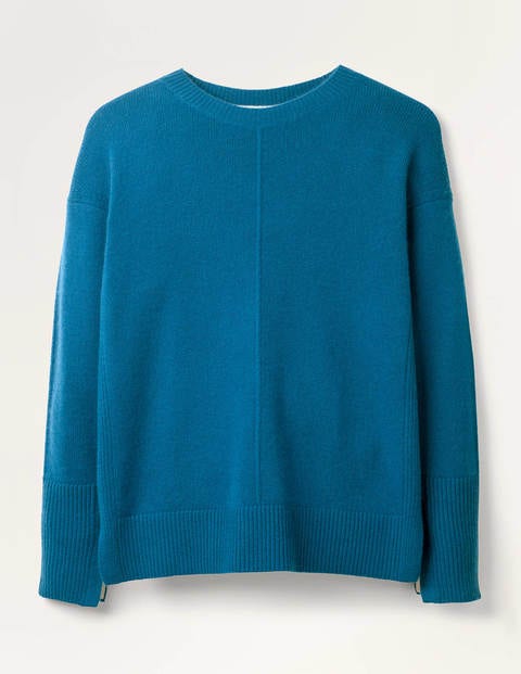 Derby Lockerer Kaschmirpullover - Sattes Petrol Derby Lockerer Kaschmirpullover - Sattes Petrol