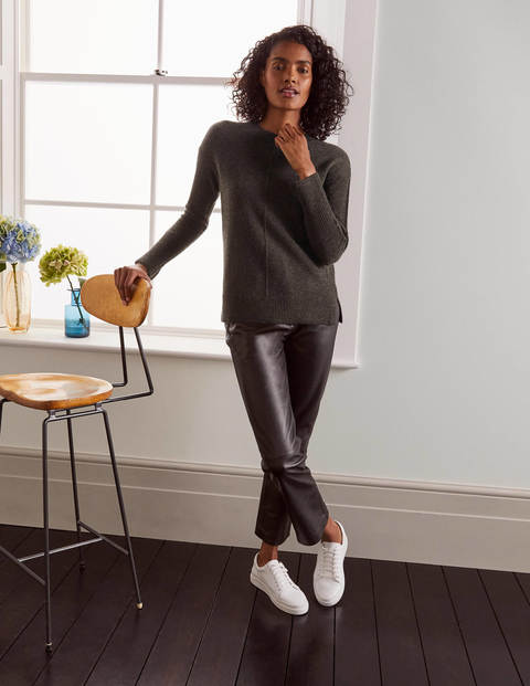 Derby Relaxed Cashmere Sweater - Charcoal Melange Derby Relaxed Cashmere Sweater - Charcoal Melange