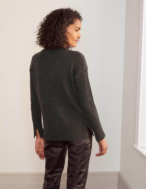 Derby Relaxed Cashmere Sweater - Charcoal Melange Derby Relaxed Cashmere Sweater - Charcoal Melange