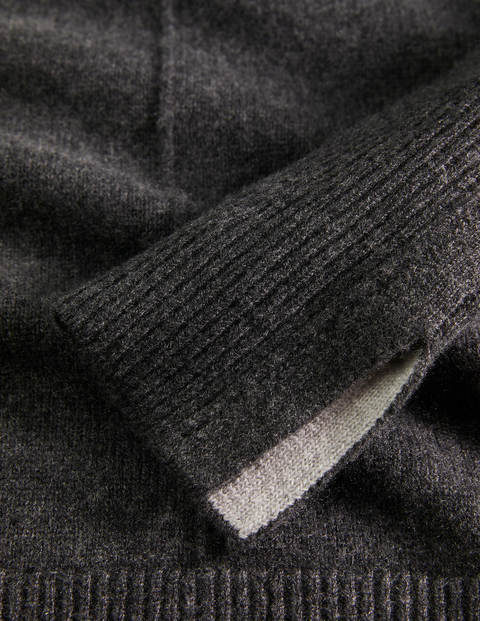 Derby Relaxed Cashmere Sweater - Charcoal Melange Derby Relaxed Cashmere Sweater - Charcoal Melange