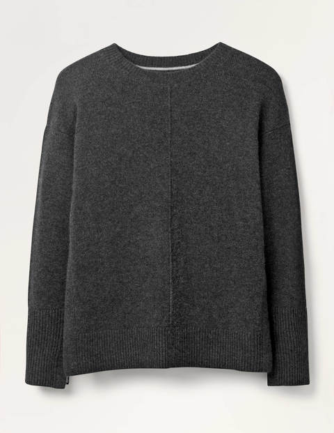Derby Relaxed Cashmere Sweater - Charcoal Melange Derby Relaxed Cashmere Sweater - Charcoal Melange